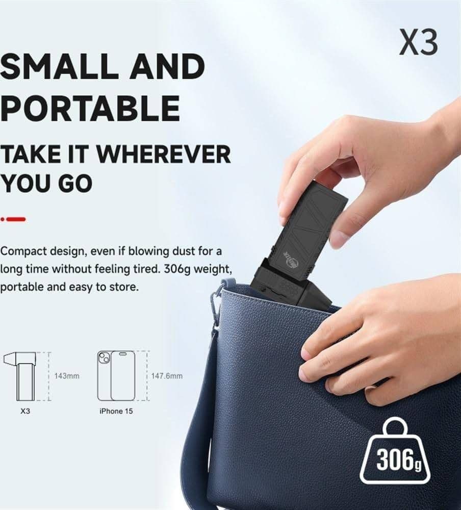 MINI VENTILATORE PORTATILE A BATTERIE RICARICABILE POTENTE SUPER GETTO DI ARIA - 10