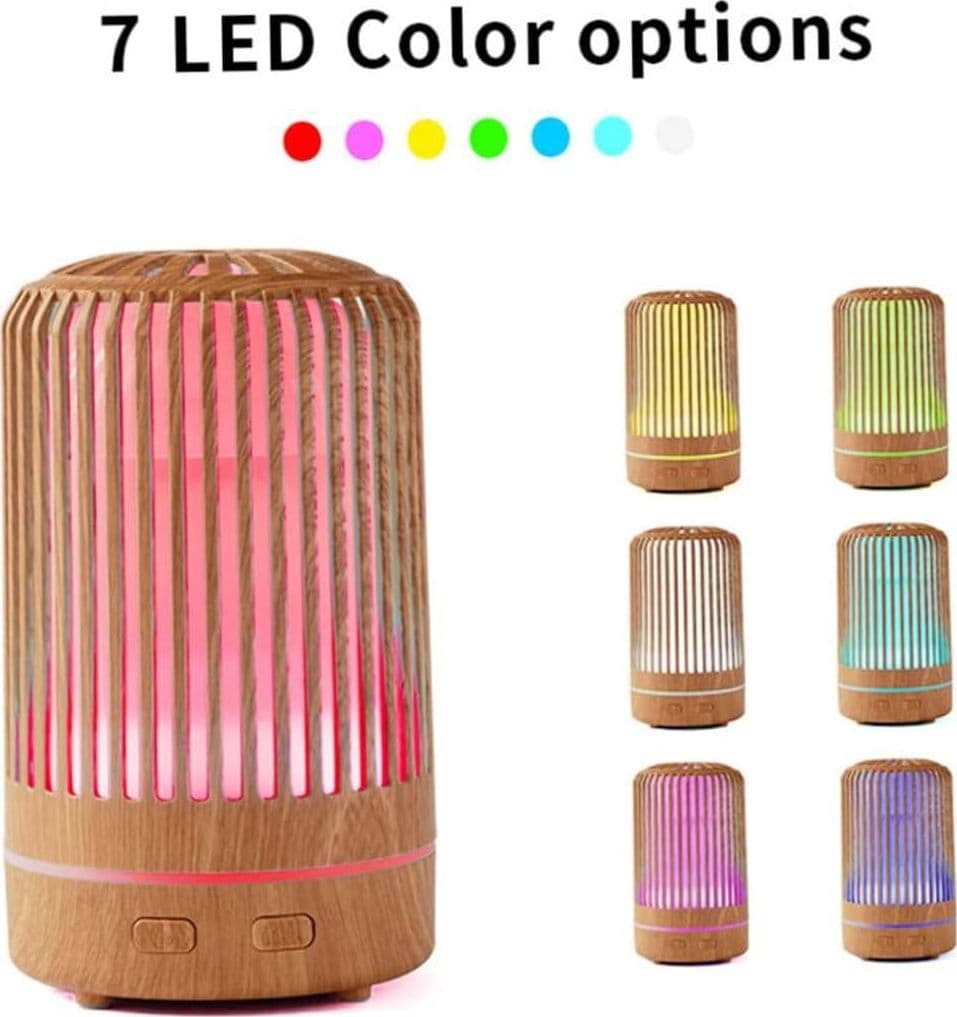 UMIDIFICATORE PER AMBIENTE AROMATERAPIA OLI ESSENZILI CON LUCE NOTTE PROFUMATORE - 9