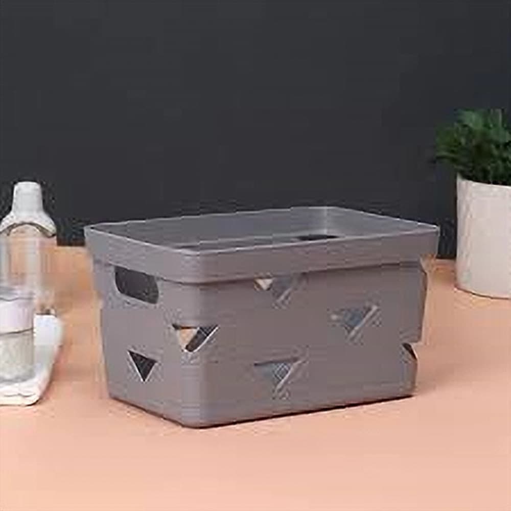 CESTO CESTINO PORTATUTTO OGGETTI ORGANIZZATORE RETTANGOLARE 21.6X14.8X12CM 10717 - 3