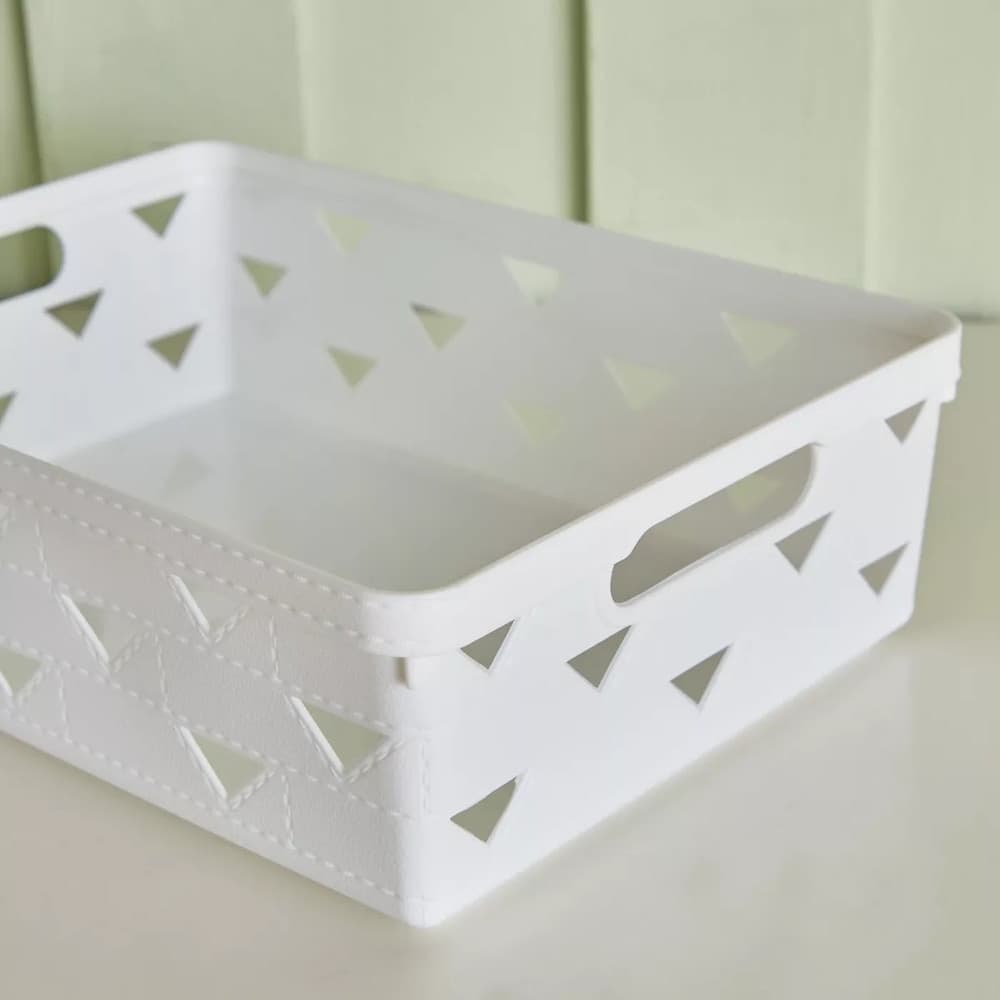 CESTO CESTINO PORTA TUTTO OGGETTI ORGANIZZATORE RETTANGOLARE 28.5X21X9 CM 10715 - 4