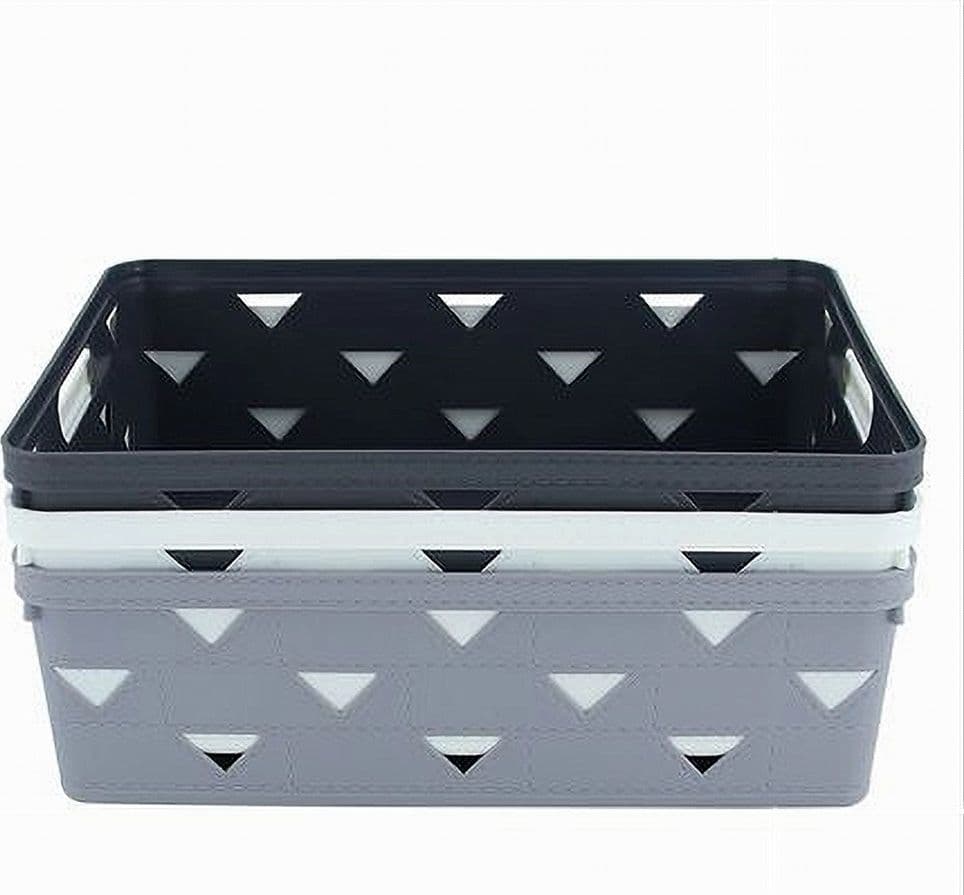 CESTO CESTINO PORTA TUTTO OGGETTI ORGANIZZATORE RETTANGOLARE 33X25.6X11 CM 10716 - 8