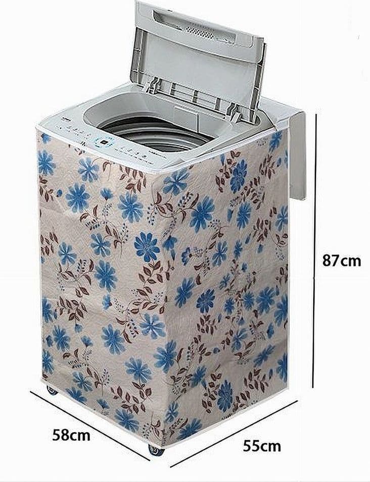COPRILAVATRICE TELO LAVATRICE COPERTURA IN PEVA CARICA DALL'ALTO 55X58X87CM 52760 - 3