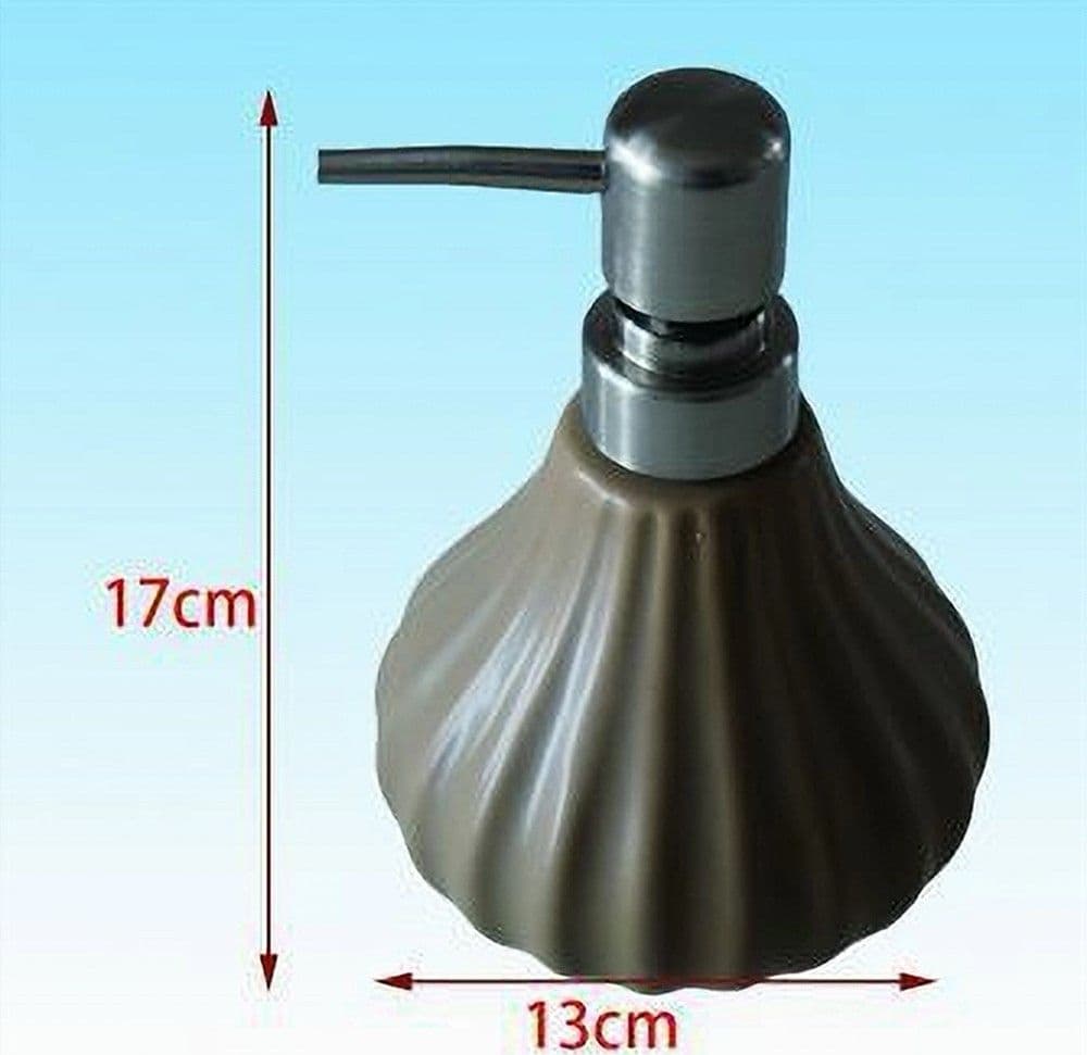 DISPENSER PORTA SAPONE LIQUIDO PORTASAPONE RIGATO ARREDO BAGNO ELEGANTE 52414A - 2