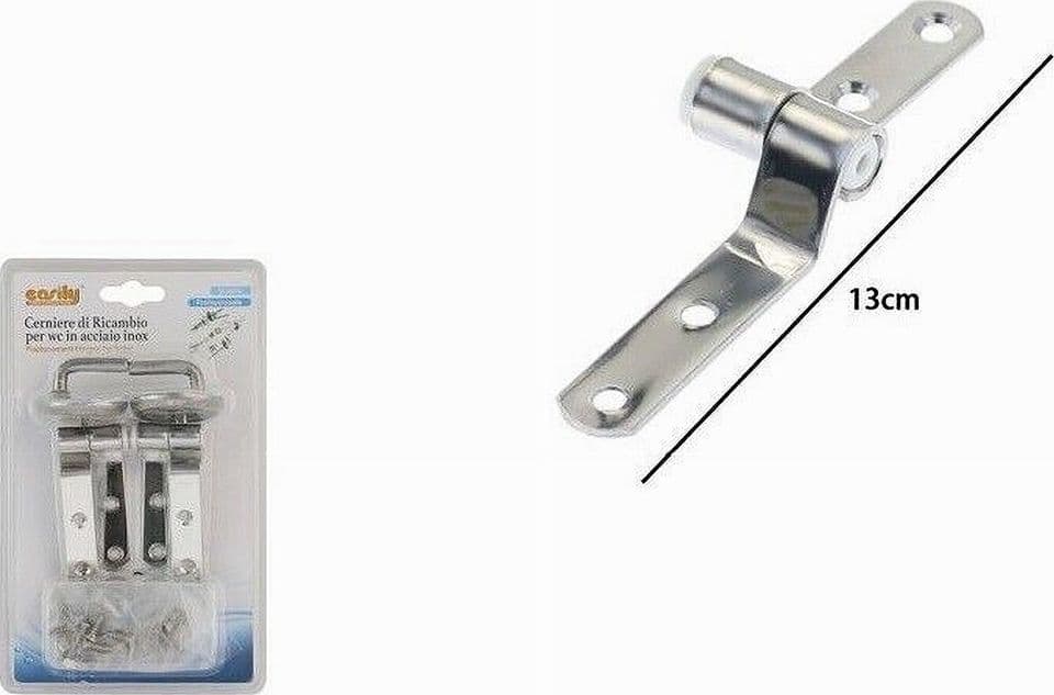 CERNIERE ACCIAIO SUPPORTI AGGANCI SEDILE COPRIVASO TAVOLETTA WC COPRIWATER 52880 - 2