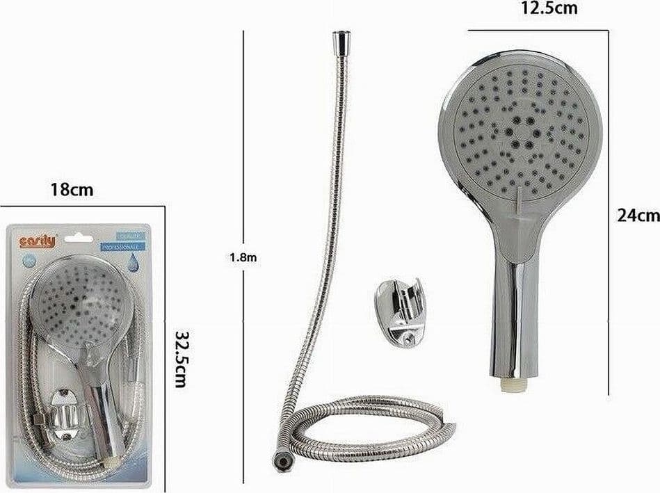 KIT DOCCETTA BAGNO DOCCINO SOFFIONE DOCCIA MULTIGETTO LACCIO 1,8 MT STAFFA 69346 - 2