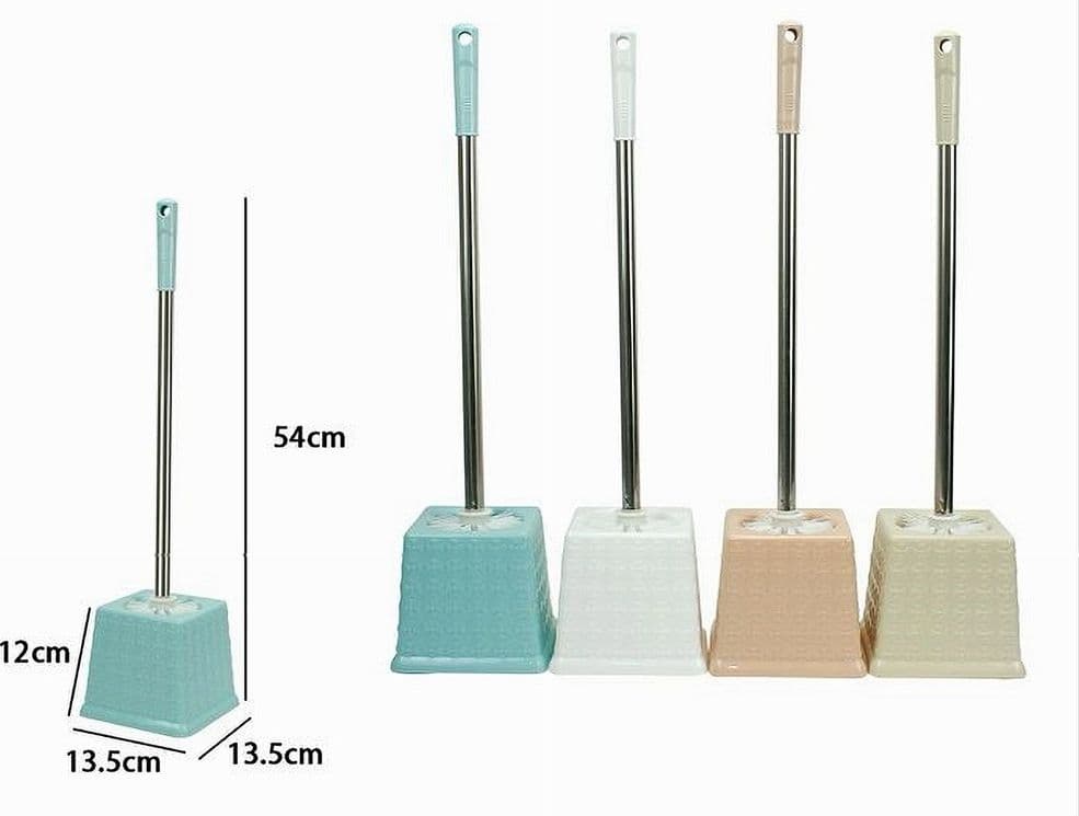 PORTASCOPINO QUADRATO COLORATO LAVORATO PER BAGNO WC TOILETTE CON SCOPINO 79467 - 2
