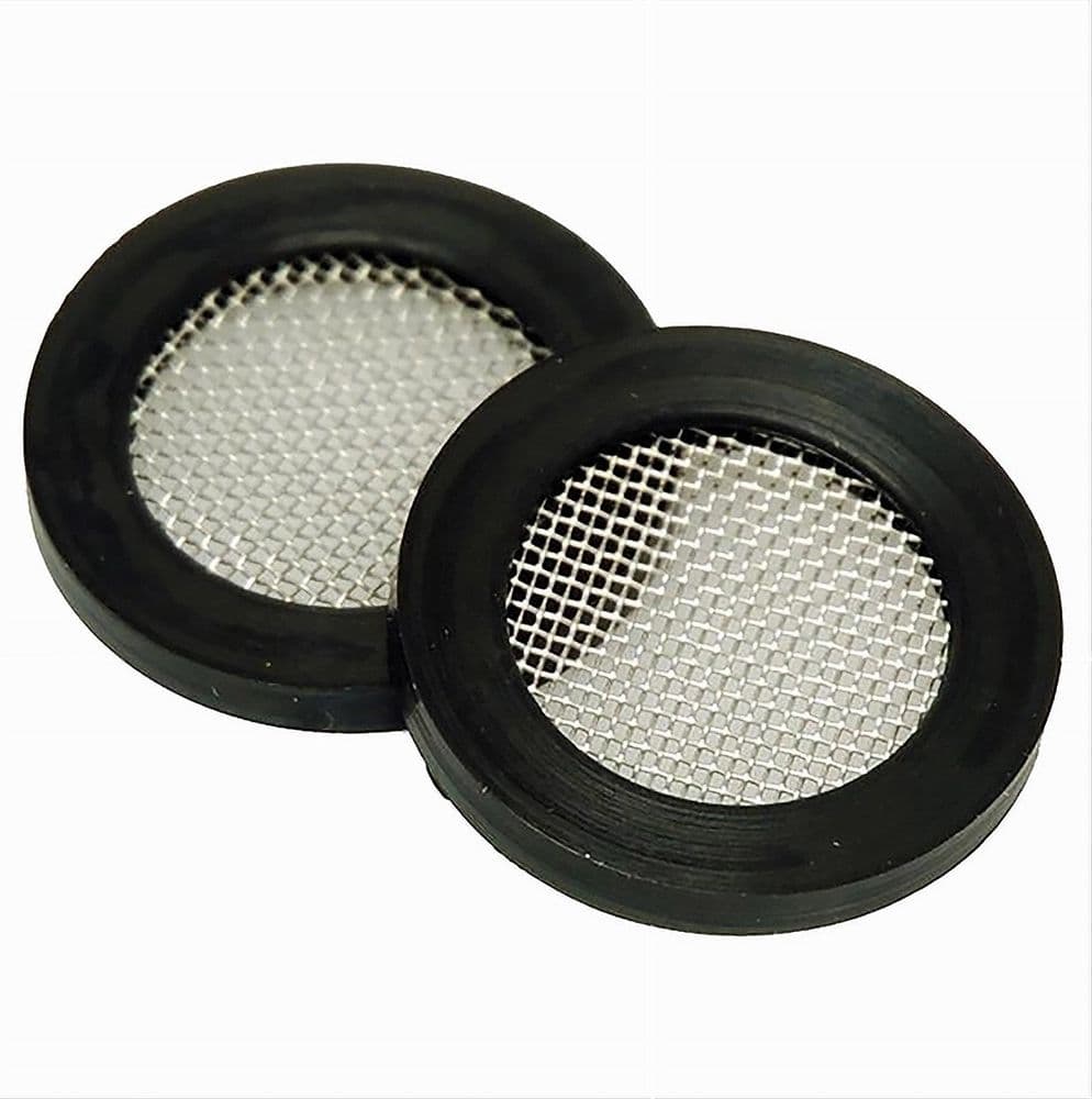 SET 10 PEZZI GUARNIZIONI IN GOMMA CON FILTRO A RETE INOX 1/2 RUBINETTI CASA 52362 - 3