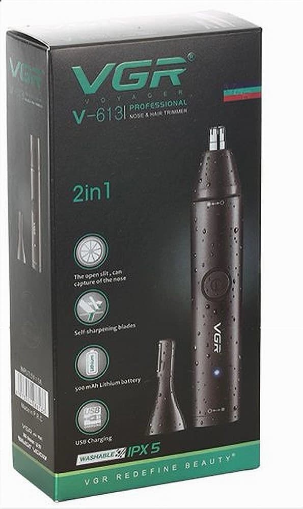 VGR V-613 Trimmer Professionale Naso Sopracciglia Tagliacapelli Barber - 12