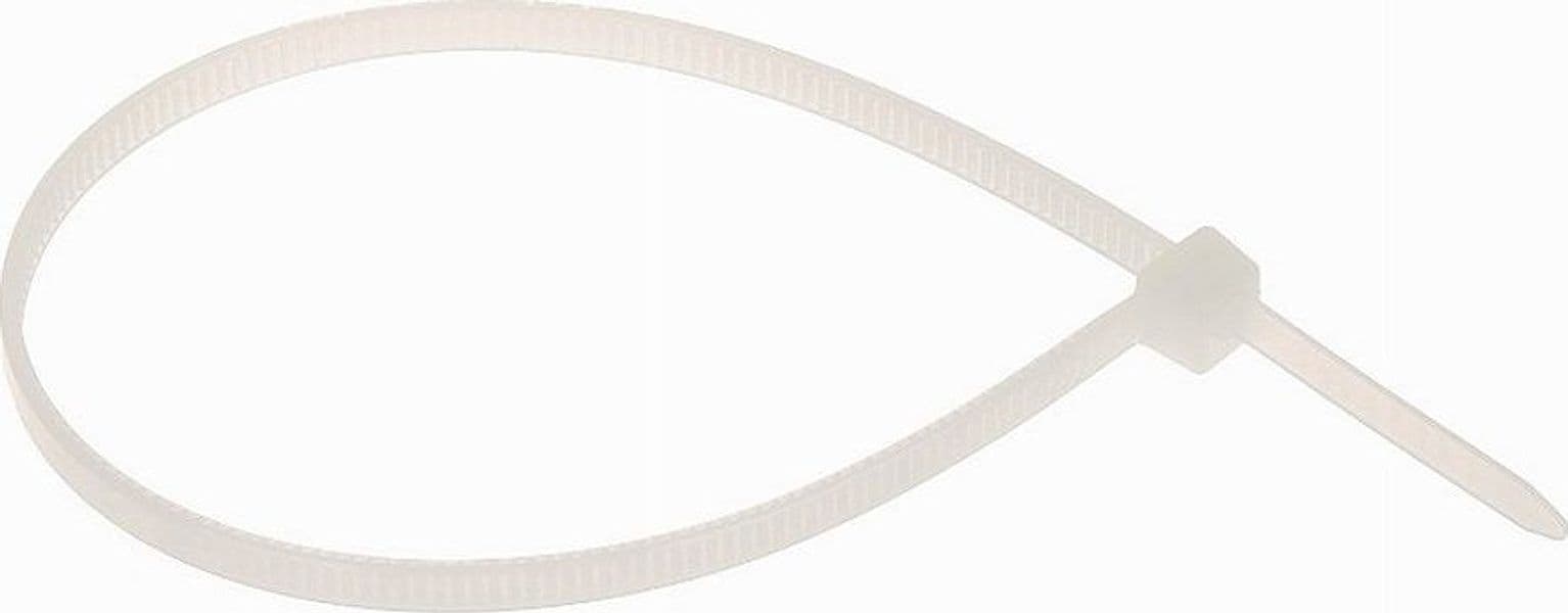 SET 100 PZ FASCETTE SERRACAVO AUTOBLOCCANTI IN NYLON BIANCO 3.6 X 200MM 36-200-B - 3