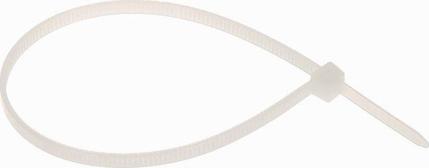 SET 100 PZ FASCETTE SERRACAVO AUTOBLOCCANTI IN NYLON BIANCO 3.6 X 200MM 36-200-B - 3