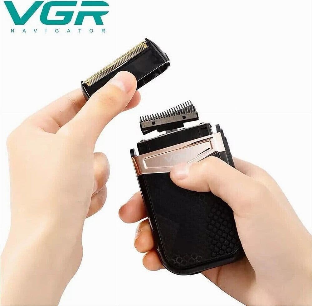 VGR V-331 Foil Shaver Rasoio Professionale Barber Rasatura a Pelle USB - 9