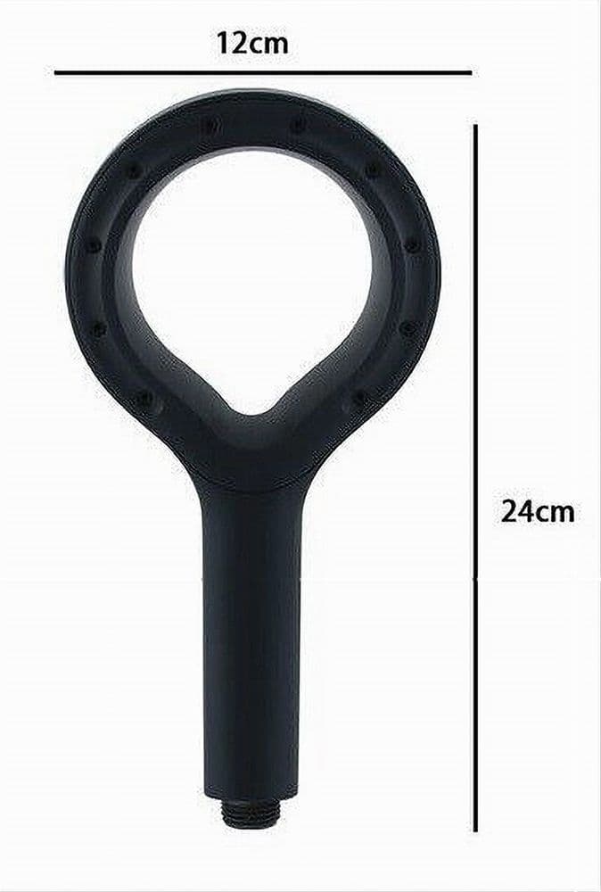 DOCCETTA REGOLABILE DOCCINO SOFFIONE DOCCIA BAGNO CORNETTA MODERNO NERO 87515 - 3