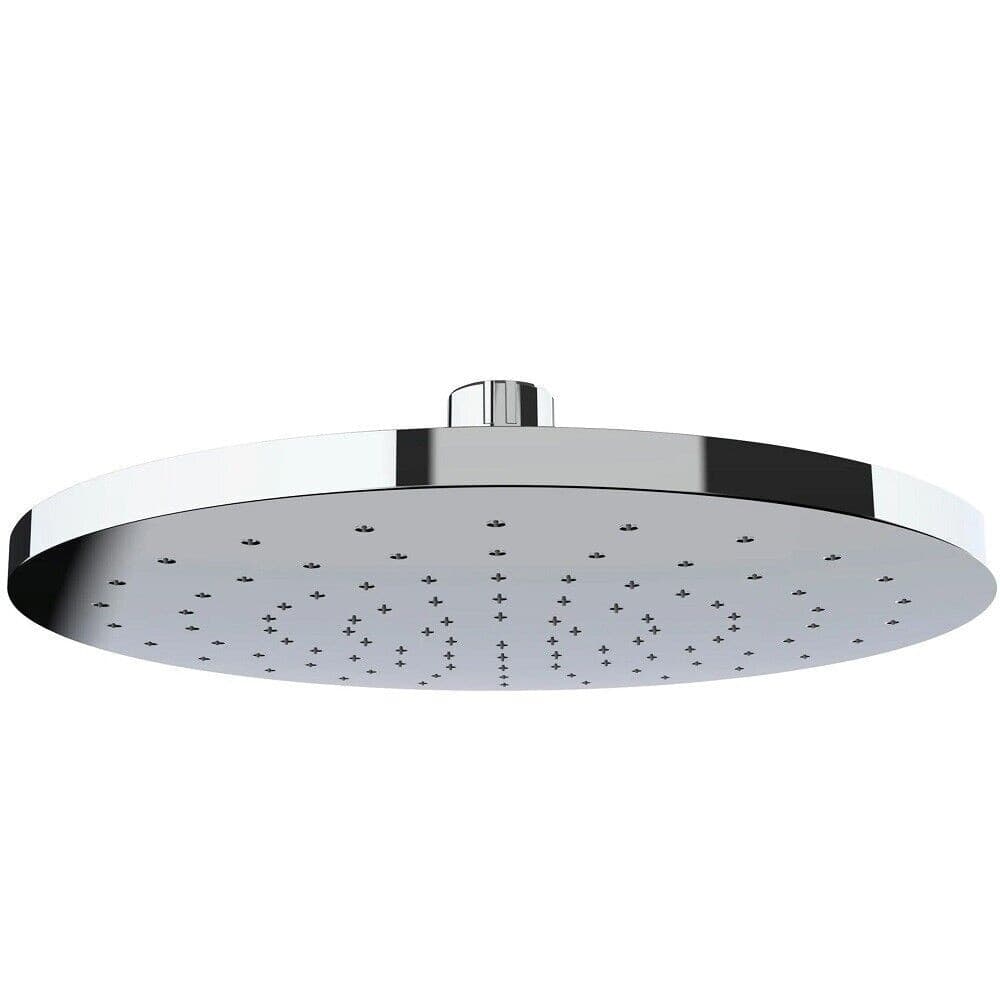 SOFFIONE PER DOCCIA ANTICALCARE IN ABS CROMATO EFFETTO PIOGGIA TONDO 22 CM 59226 - 4