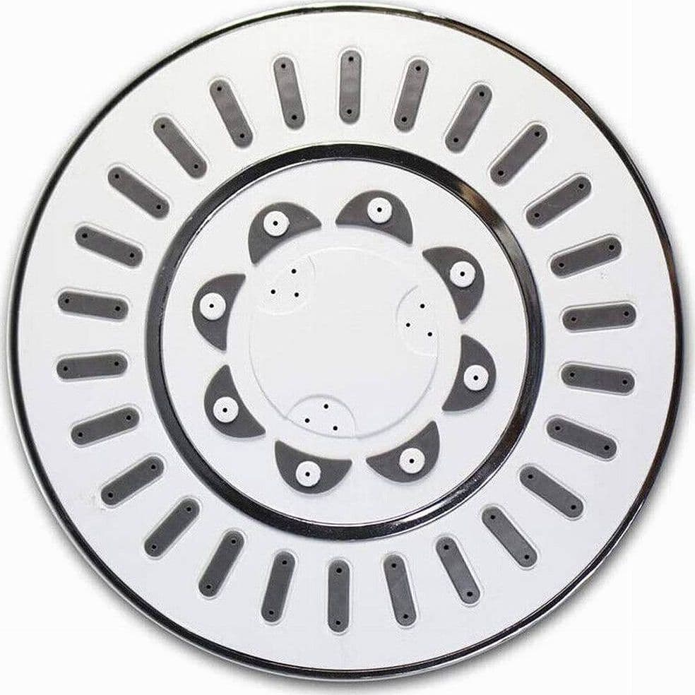 SOFFIONE PER DOCCIA BAGNO ROTONDO 15 CM IN ABS DOCCETTA CON FILTRO CROMATO 69288 - 3