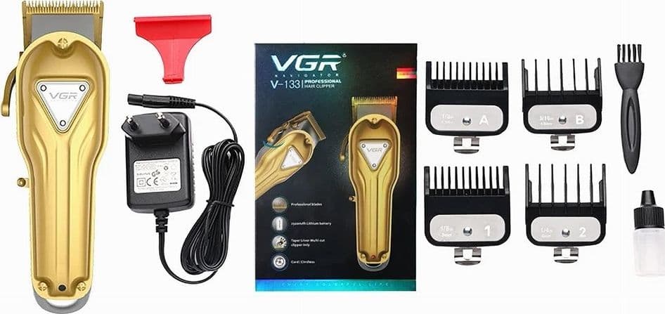 TAGLIACAPELLI ELETTRICO BATTERIA RICARICABILE PROFESSIONALE CON/SENZA CAVO V-133 - 9