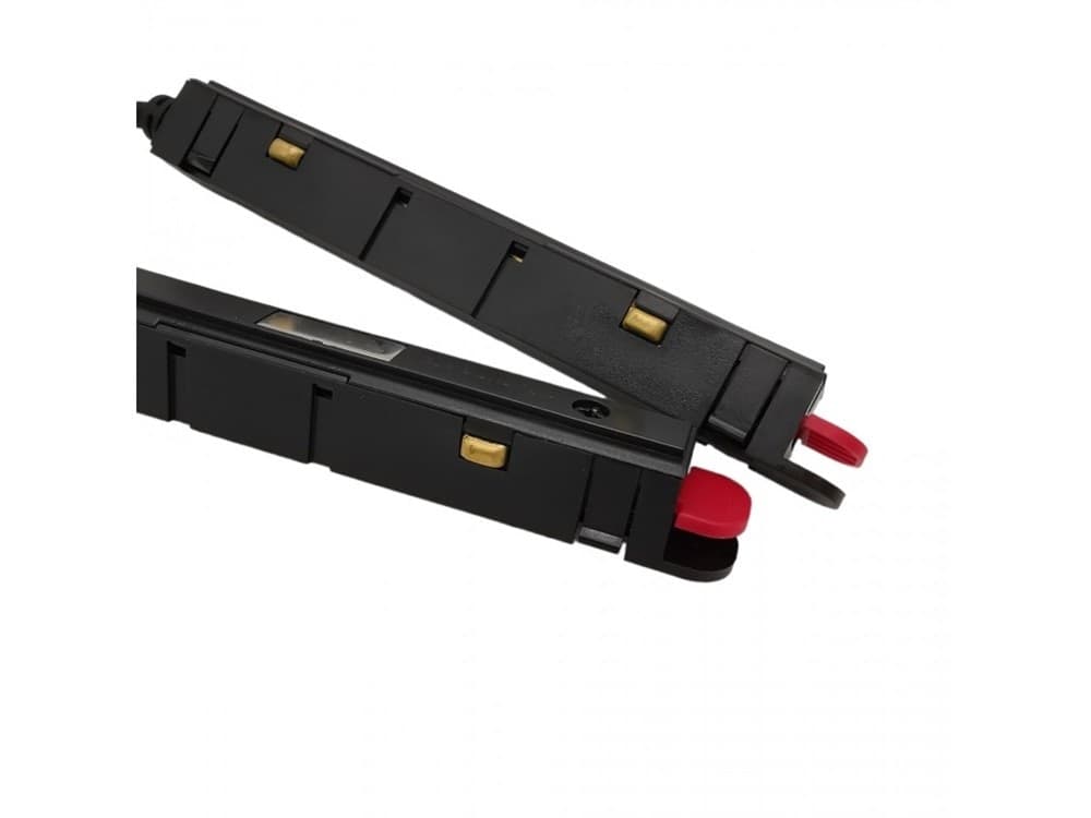 CONNETTORE GIUNZIONE ANGOLARE INSTALLABILE GUIDA BINARIO MAGNETICO NERO 48V MK-J - 5