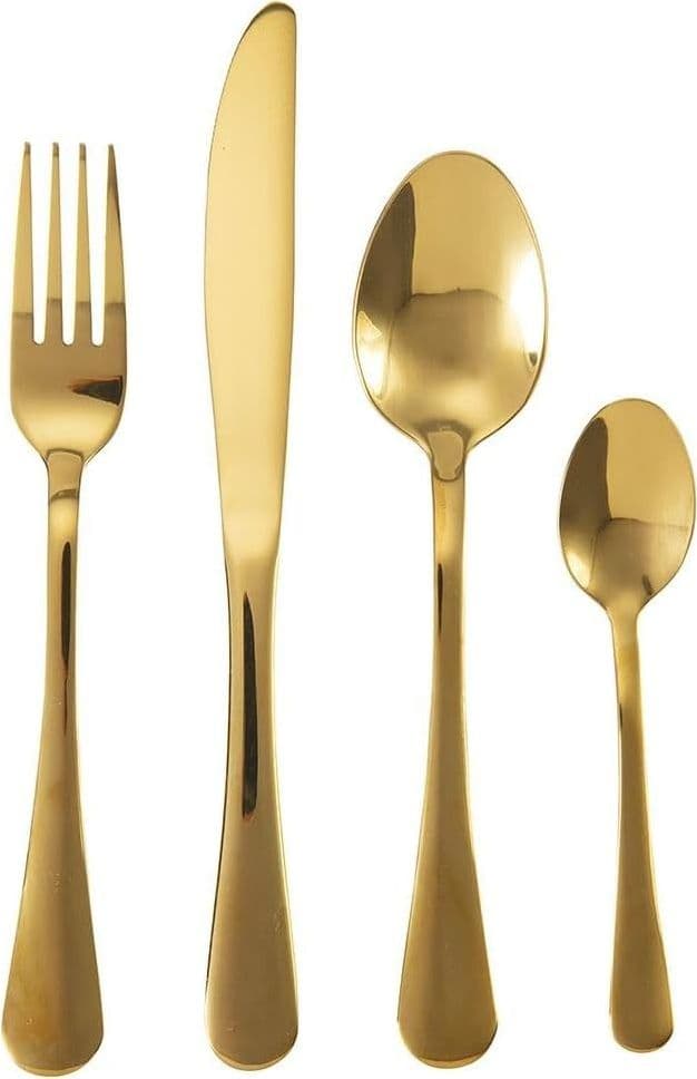 SET SERVIZIO DI POSATE 24 PEZZI IN ACCIAIO INOX DA TAVOLA ELEGANTI PER 6 PERSONE - 2