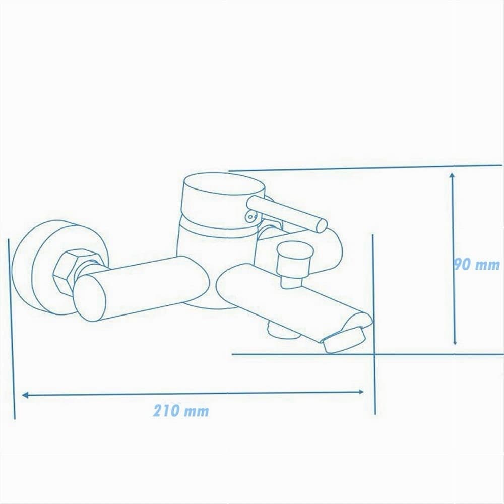 RUBINETTO BAGNO MODERNO CROMATO LUCIDO MISCELATORE ORIENTABILE PER VASCA 87390 - 5