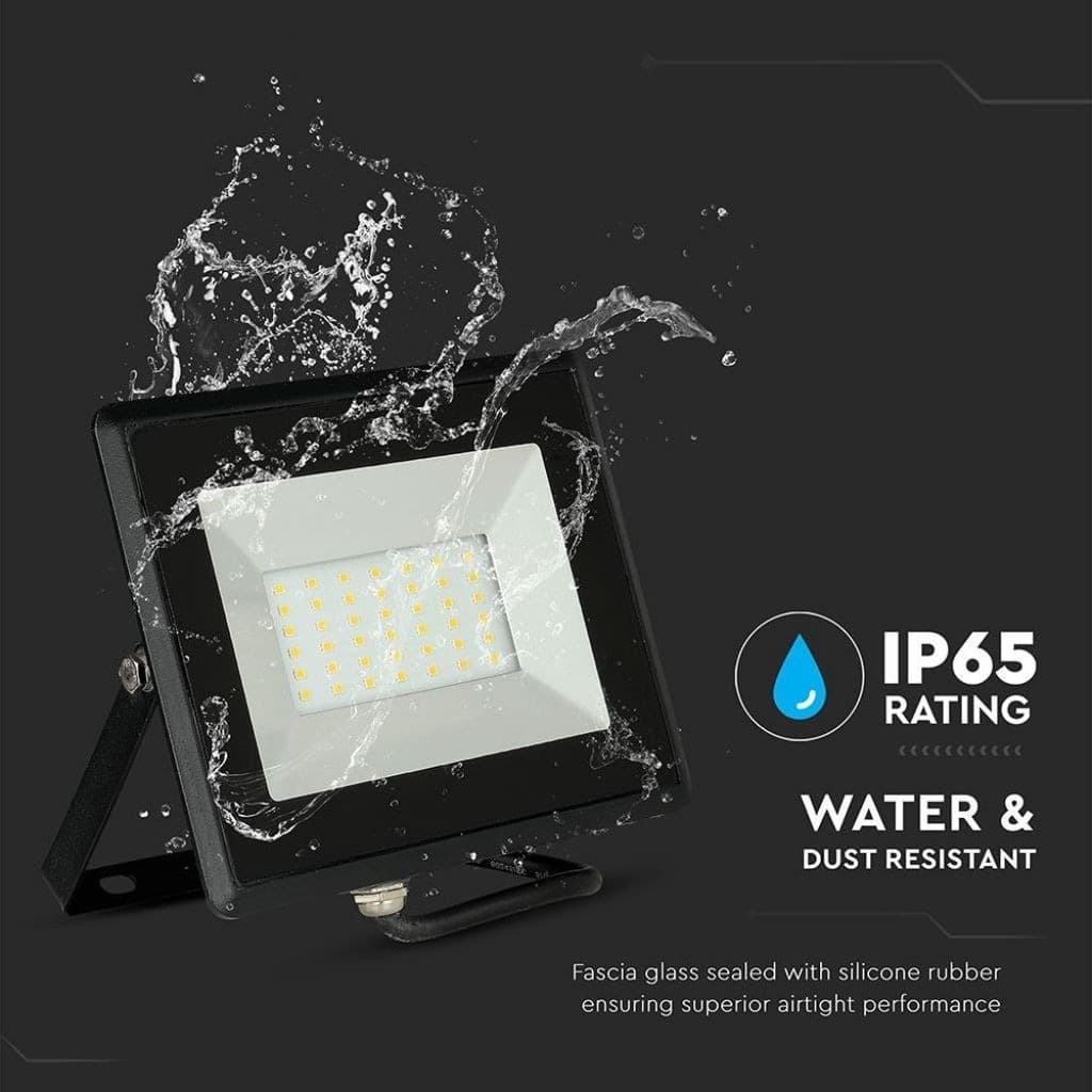 FARO PROIETTORE A LED SMD DA 50W COLORE NERO LUCE CALDA 3000K PER ESTERNO IP65 - 12