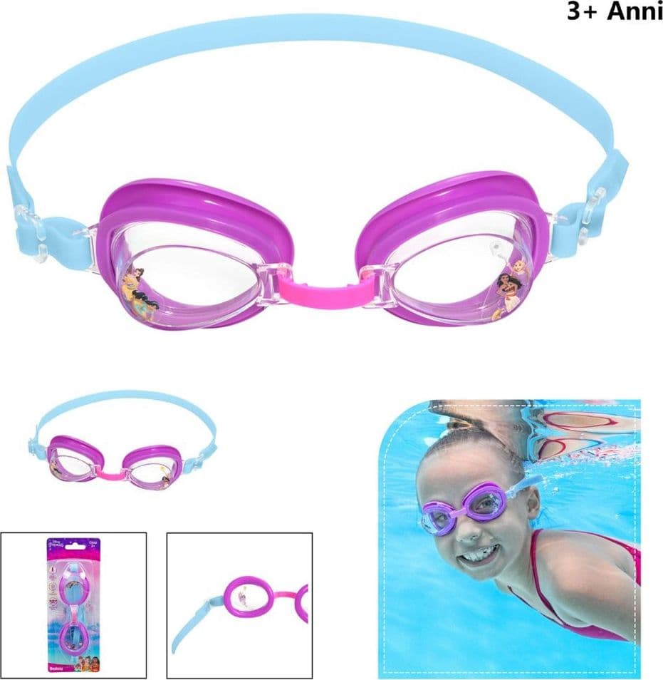OCCHIALINI DISNEY PRINCIPESSE PER BAMBINI REGOLABILI NUOTO PISCINA MARE ESTATE - 2
