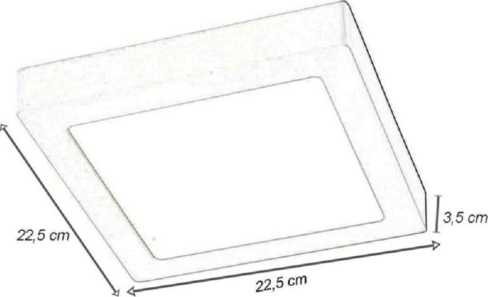 PLAFONIERA PANNELLO LED QUADRATO 18 WATT CCT TRE COLORAZIONE DI LUCE P225B-Q3C - 9