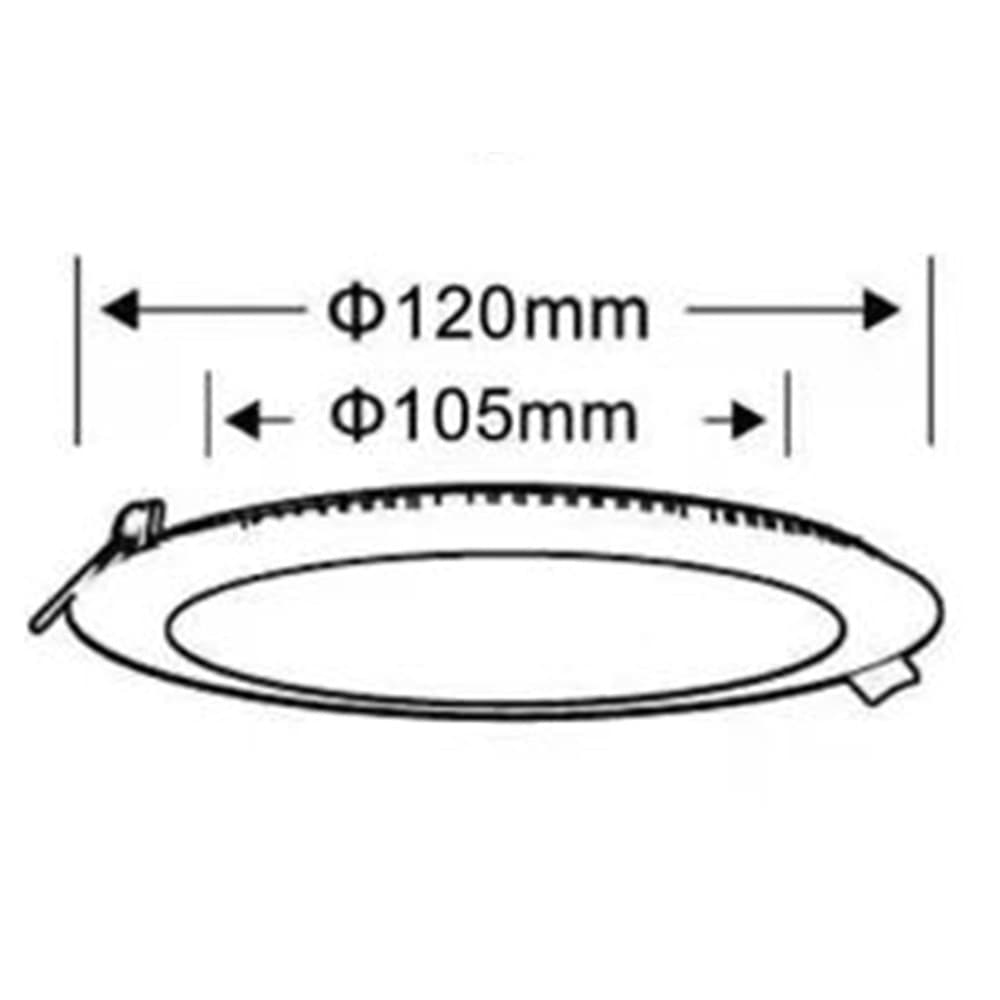 PANNELLO LED TONDO DA INCASSO 6 WATT CON DRIVER CCT 3000K 4000K 6500K P105A-T3C - 5