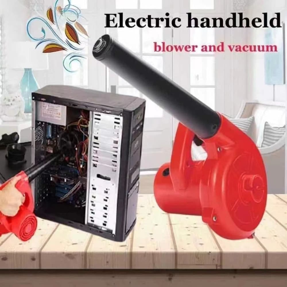 MINI SOFFIATORE ELETTRICO BLOWER ASPIRATORE 600W UTENSILE PULIZIA FOGLIE GIARDINI - 2