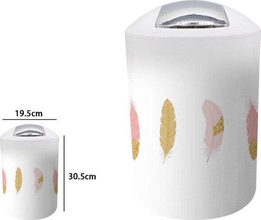 PATTUMIERA CESTINO SECCHIO RIFIUTI GETTACARTE ACCESSORI ARREDO BAGNO PIUME 69803 - 2