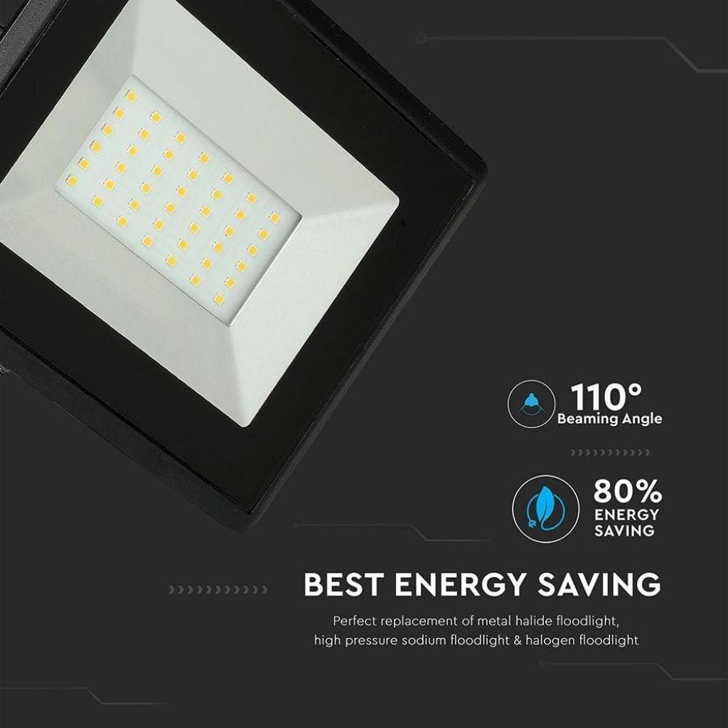 FARO PROIETTORE A LED SMD DA 30W COLORE NERO LUCE CALDA 3000K PER ESTERNO IP65 - 11