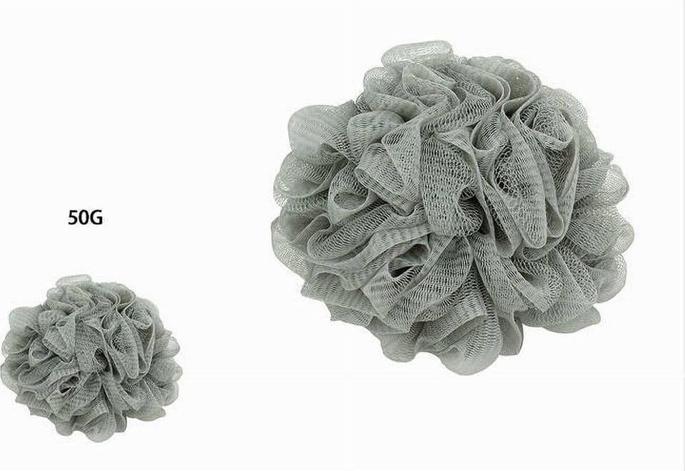 SET 2PZ SPUGNA RETE SPUGNETTA DOCCIA BAGNO ESFOLIAZIONE PELLE CORPO GRIGIA 79581 - 2