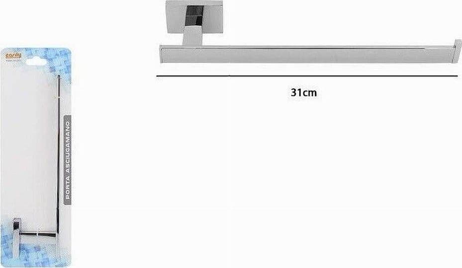 PORTA ASCIUGAMANO MODERNO FISSAGGIO A PARETE ACCESSORIO ARREDO BAGNO CUBO 87218 - 2