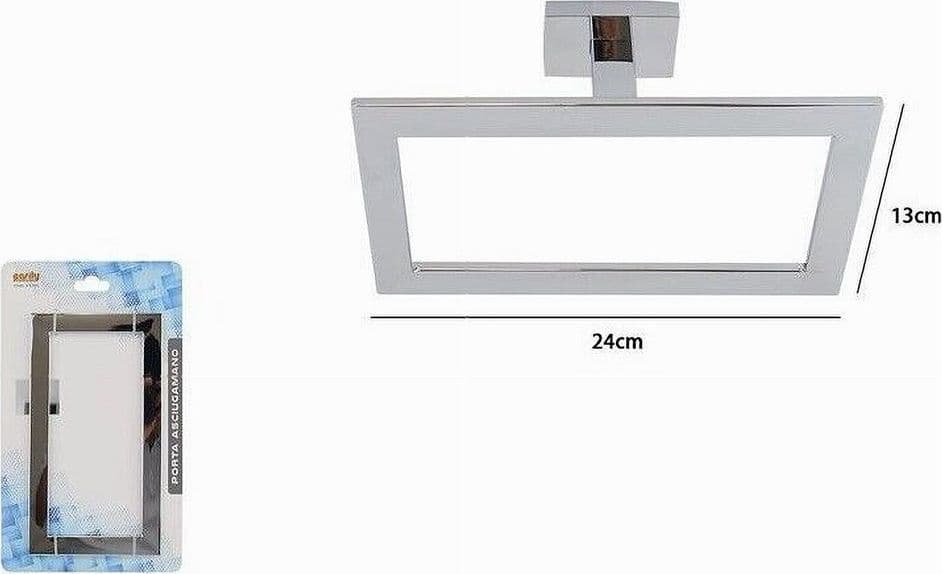 ANELLO PORTA ASCIUGAMANO MODERNO FISSAGGIO A PARETE ACCESSORIO BAGNO CUBO 87216 - 2