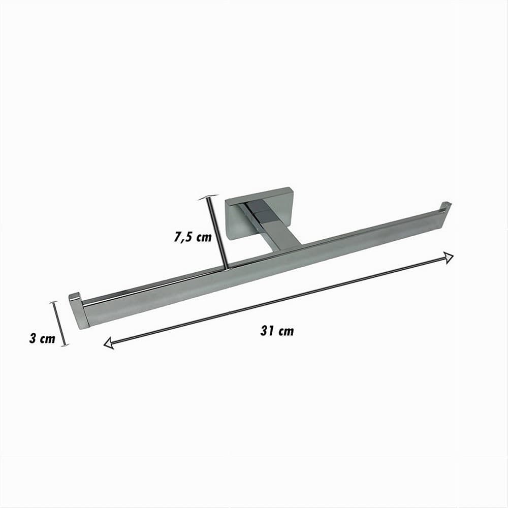 PORTA ROTOLO ROTOLI DOPPIO CARTA IGIENICA FISSAGGIO PARETE PER BAGNO CUBO 87219 - 5