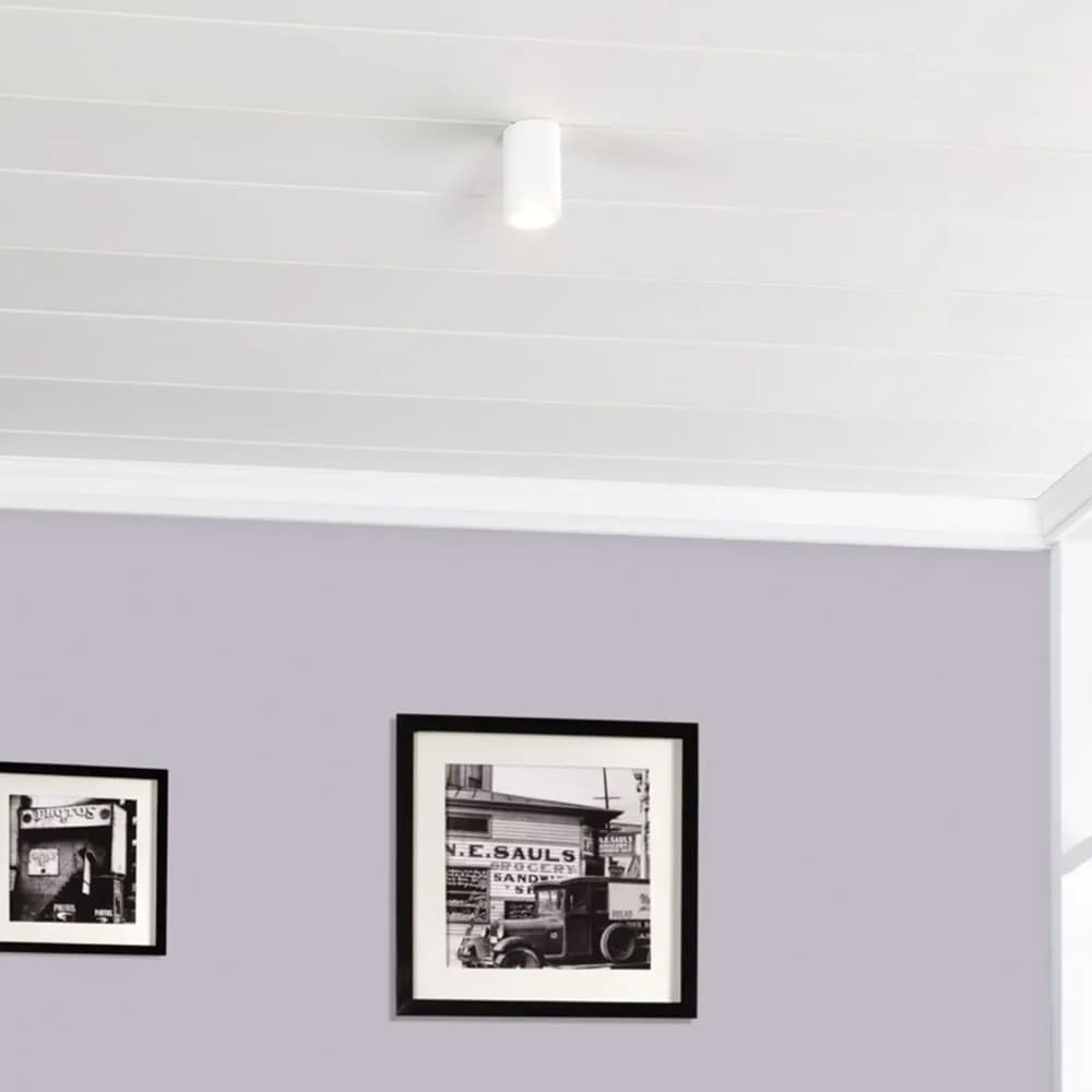 PORTA FARETTO LAMPADA SOFFITTO GU10 CILINDRO IN GESSO H90MM VERNICIABILE GS-C90-T - 9