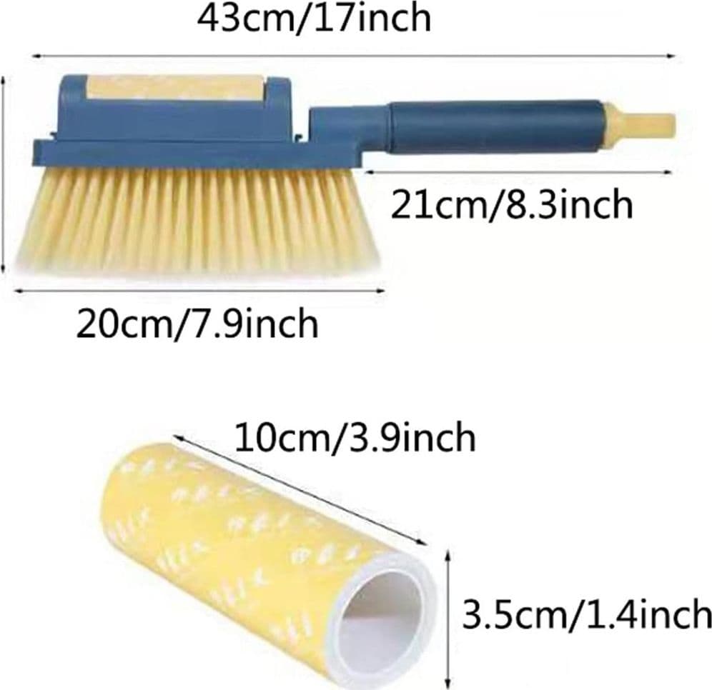 SPAZZOLA PULIZIA LETTO DIVANO SCOPA MANUALE SETOLE MORBIDE PER POLVERE CAPELLI - 7