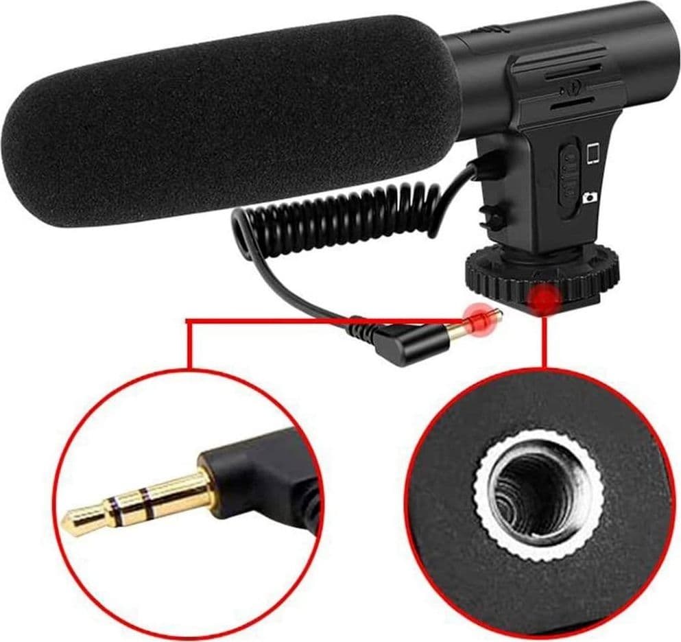 KIT VLOGGER PROFESSIONALE 4IN1 UNIVERSALE PER SMARTPHONE CON MICROFONO LUCE LED - 19