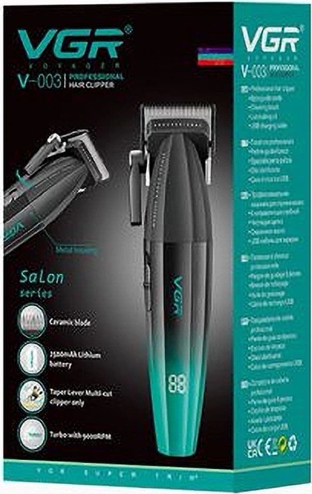 Tagliacapelli Professionale VGR V-003 Clipper Barber Motore 9000RPM – Verde – MaxTech – verde
