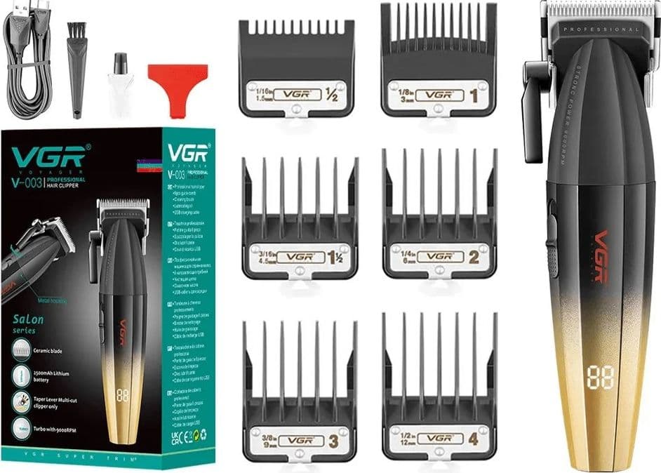 Tagliacapelli Professionale VGR V-003 Clipper Barber Motore 9000RPM - 12
