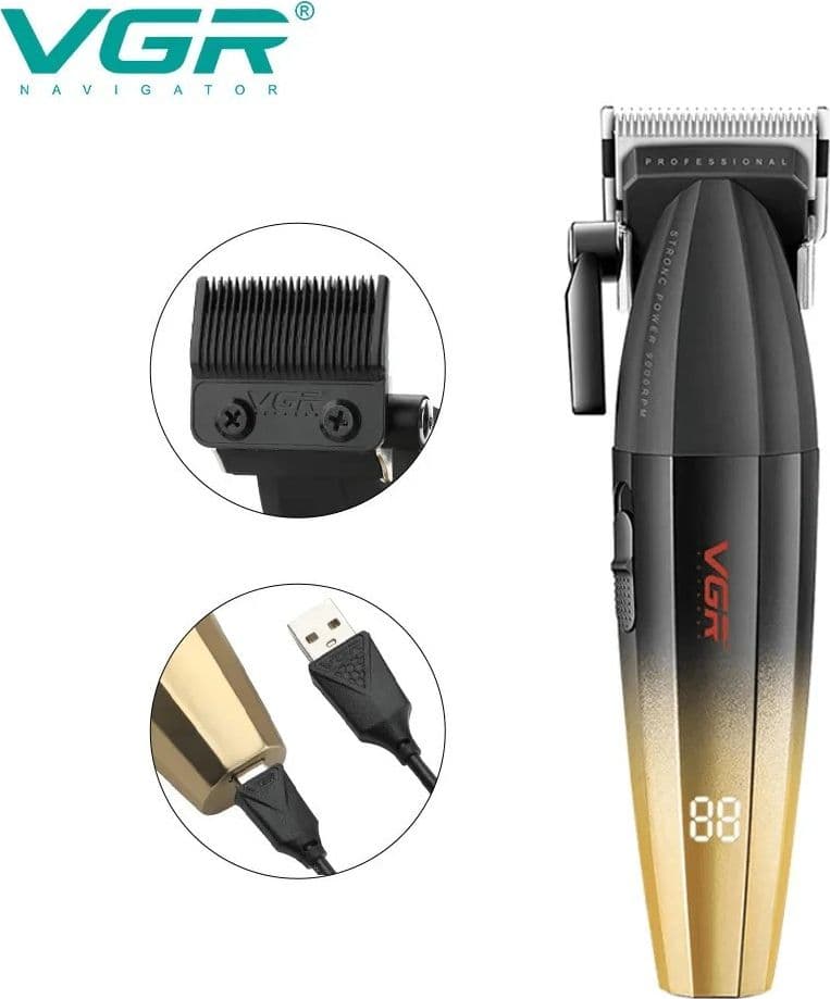 Tagliacapelli Professionale VGR V-003 Clipper Barber Motore 9000RPM - 14
