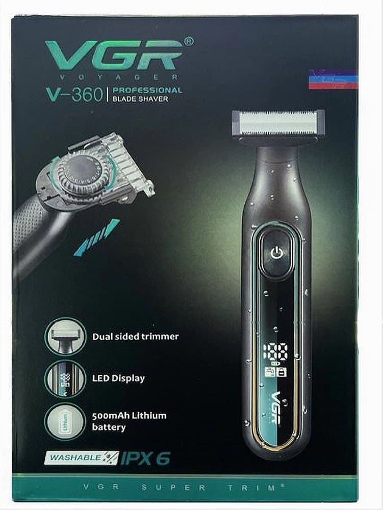 VGR V-360 Trimmer Professionale Tagliacapelli Rasoio Barber Regolabarba Uomo - 20