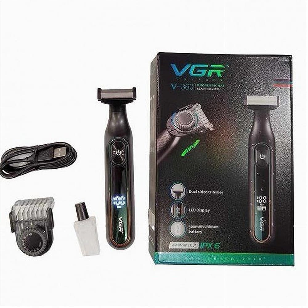 VGR V-360 Trimmer Professionale Tagliacapelli Rasoio Barber Regolabarba Uomo - 14