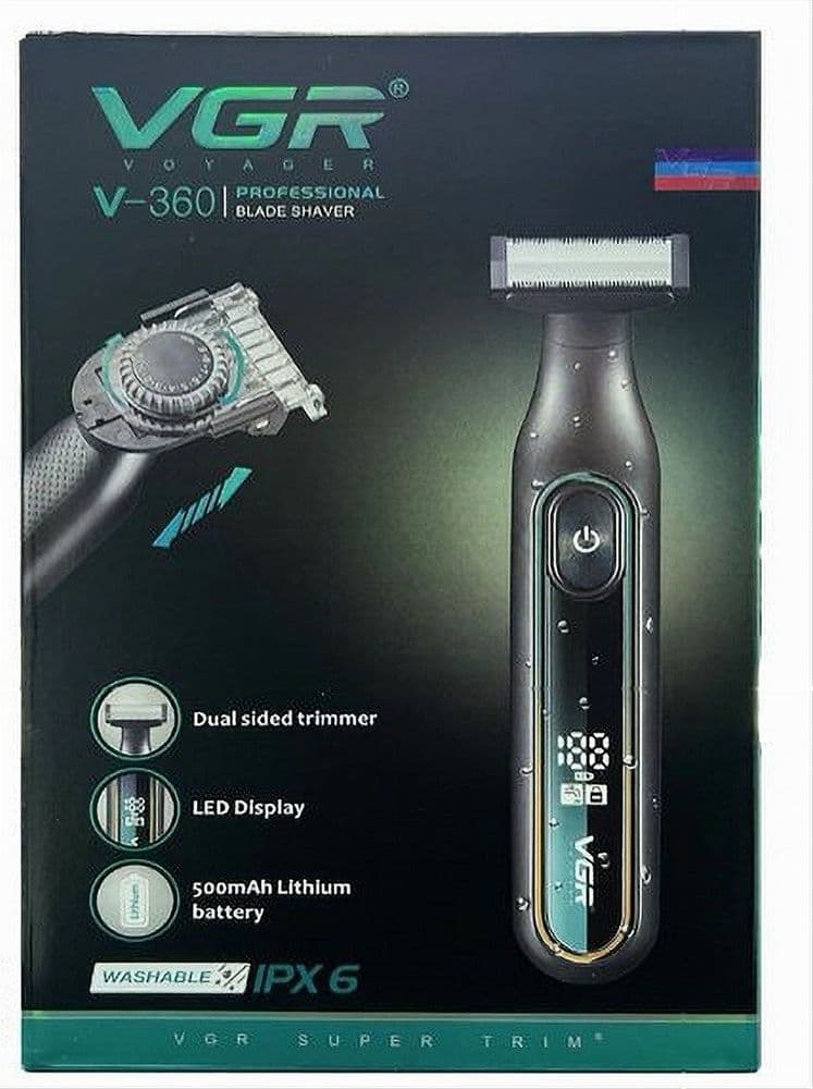 VGR V-360 Trimmer Professionale Tagliacapelli Rasoio Barber Regolabarba Uomo - 9