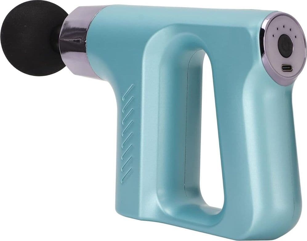 PISTOLA MASSAGGIANTE PROFESSIONALE 4 TESTINE 5 VELOCITÀ FASCIAL GUN RICARICABILE - 11