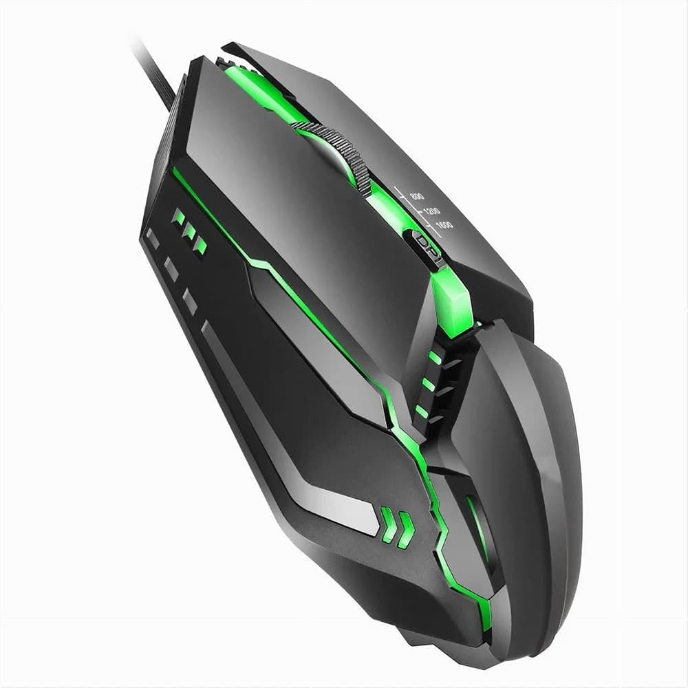 MOUSE DA GIOCO CABLATO ERGONOMICO 800/1200/1600 DPI CON RETROILLUMINAZIONE DJA88 - 5
