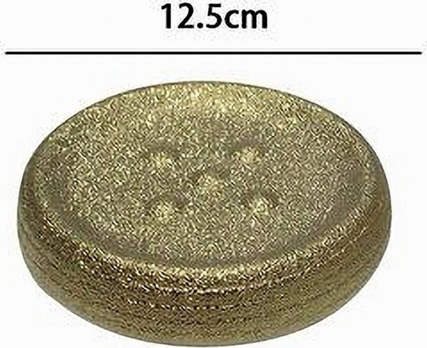 PIATTINO PORTA SAPONE SAPONETTA DORATO RIGATO ACCESSORIO ARREDO PER BAGNO 59936 - 3