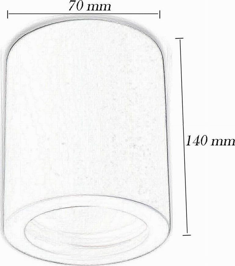 PORTA FARETTO APPLIQUE DA SOFFITTO IN GESSO VERNICIABILE CILINDRO GU10 GS-C140-T - 8