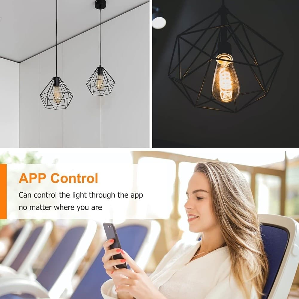 LAMPADINA A FILAMENTO LED INTELLIGENTE WIFI ST64-SF E27 4,9W 1800LM ALEXA GOOGLE - 11