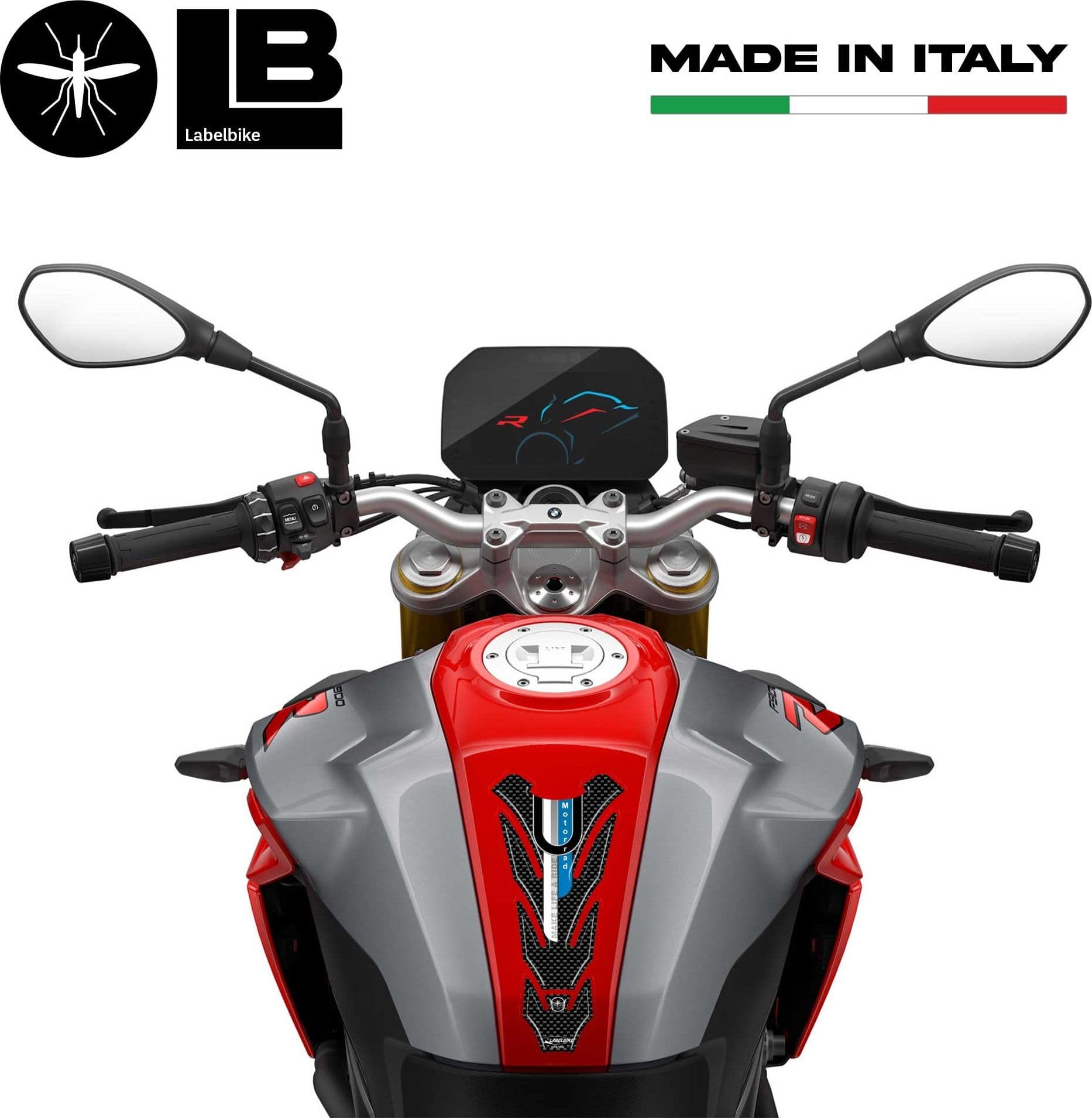 Paraserbatoio Small Adesivi 3D Carbonio Protezione X Serbatoio Slim per Bmw - 3