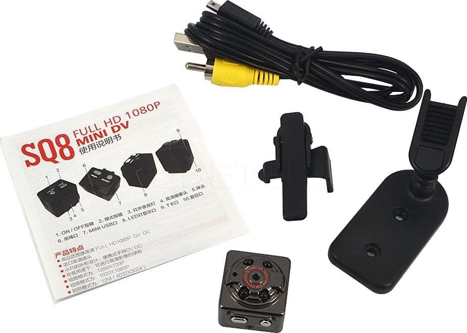 MINI VIDEO CAMERA SPIA TELECAMERA NASCOSTA FULL HD AUTO CAR SQ8 INFRAROSSI - 12