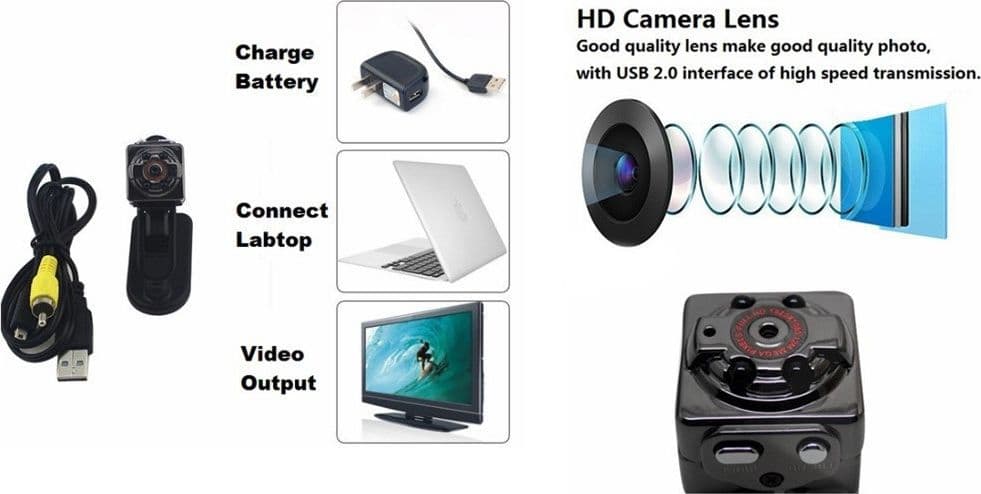 MINI VIDEO CAMERA SPIA TELECAMERA NASCOSTA FULL HD AUTO CAR SQ8 INFRAROSSI - 15